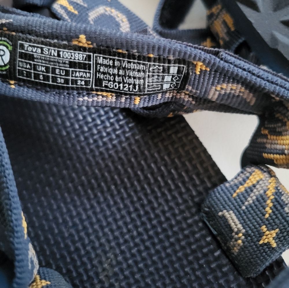 Teva Women's Sandals in Navy with Gold Accents - Picture 4 of 5